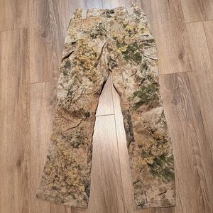 Cabela’s Zonz Camouflage Hunting Pants Women’s 4 Green Brown Camo Cargo Pant